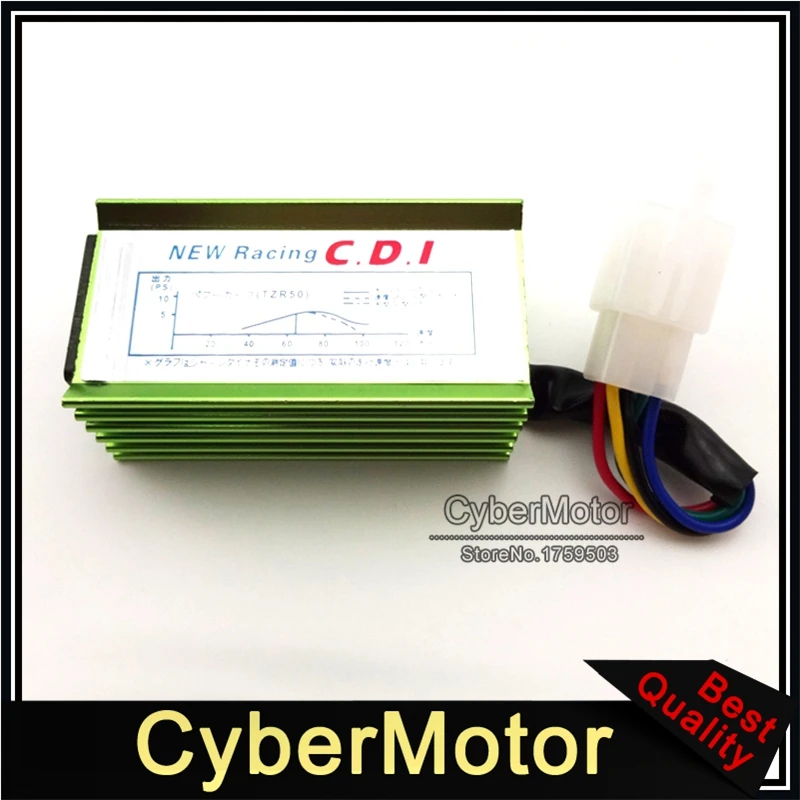 Зеленая высокопроизводительная Катушка зажигания для гонок + 5 Pin AC CDI 50cc 70cc 90cc 110cc