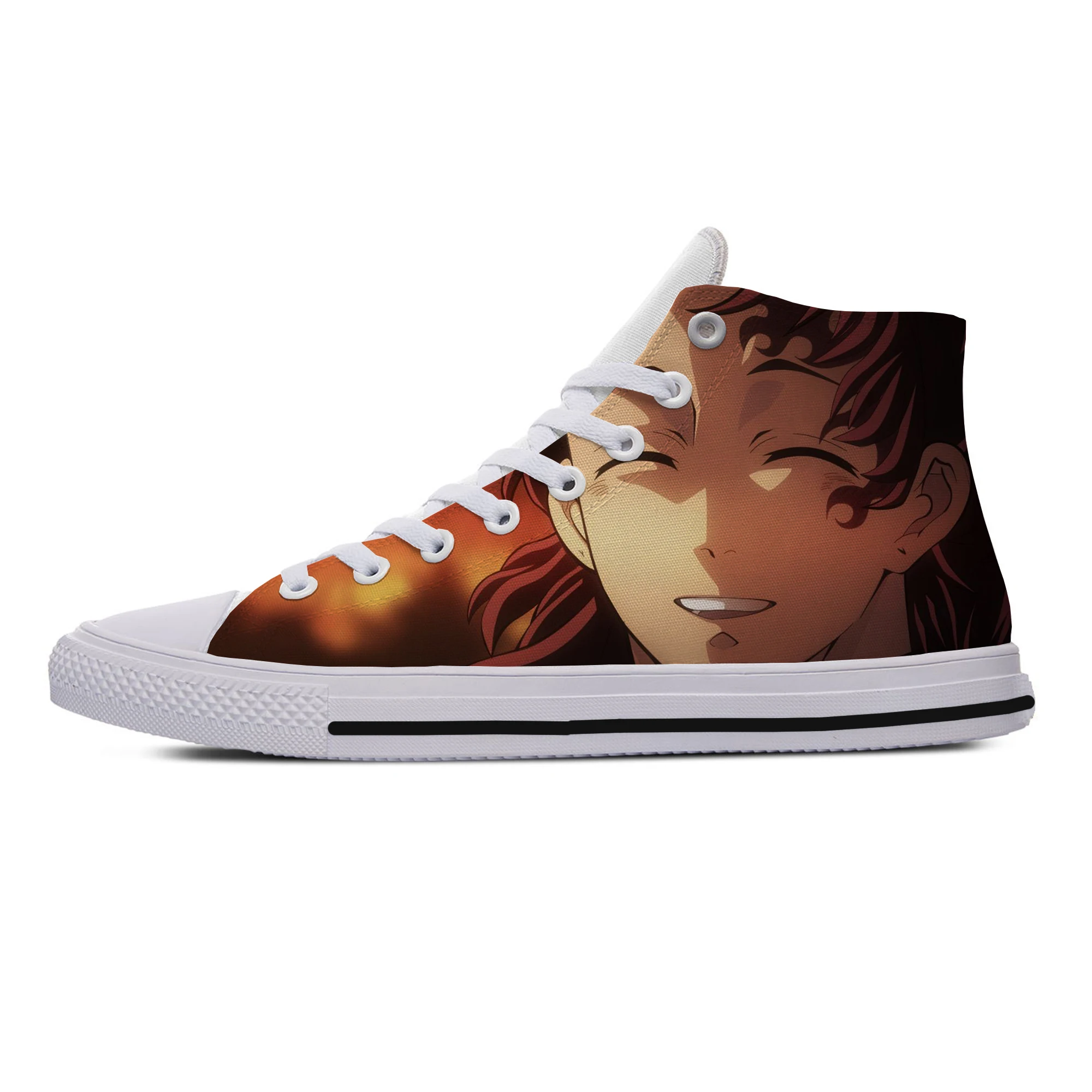 

Tsugikuni Yoriichi Men Women Vulcanize Shoes Canvas Casual Vulcanize High Top Walking Flats Running Sport Sneakers Demon Slayer