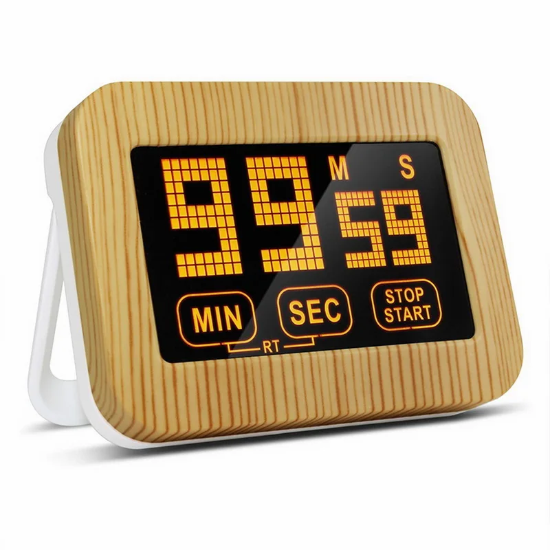 LCD Touch Screen Kitchen Timer Magnetic Digital Count Up And Down Cooking Movement Reminder Electronic Alarm Clock / | Дом и сад