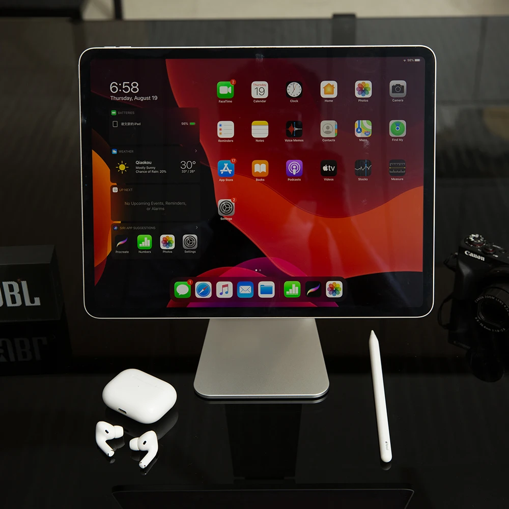 lululook magnetic stand for apple ipad pro aluminum adjustable angle magnet holder for ipad pro 1112 9ipad air desktop bracket free global shipping