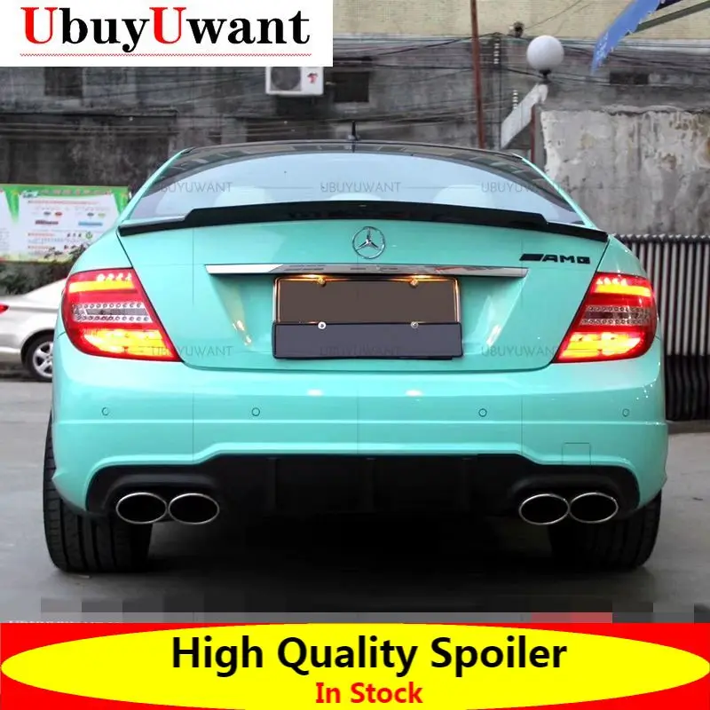 

Для Mercedes W204 2008- 2014 C-class C180 C200L C63 Spoilerc74 стиль углеродное волокно оформление автомобиля