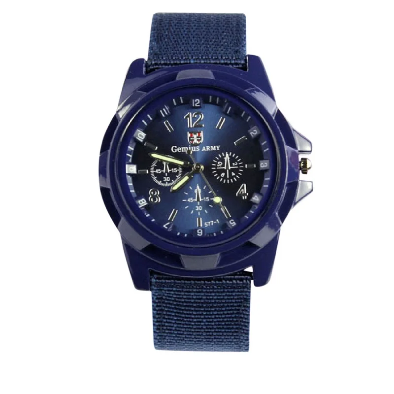 Часы мужские механические в стиле милитари с тканевым ремешком|Мужские часы| |