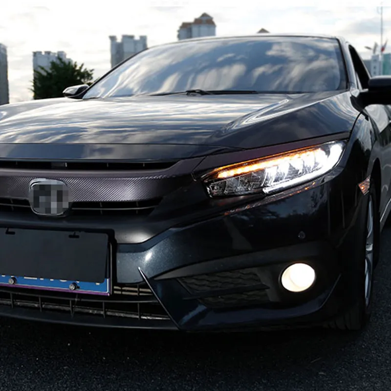 

Car Headlights Assembly for Honda Civic 10th LED Headlight 2016 2017 2018 Head Lamp Xenon Beam Projector with Yellow Turn Sign