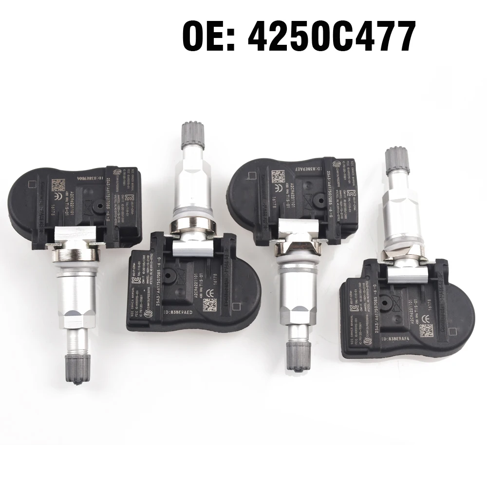 Датчик давления в шинах 4 шт. TPMS 4250C477 для Mitsubishi ASX Lancer Outlander i MiEV|Датчик шинах| |