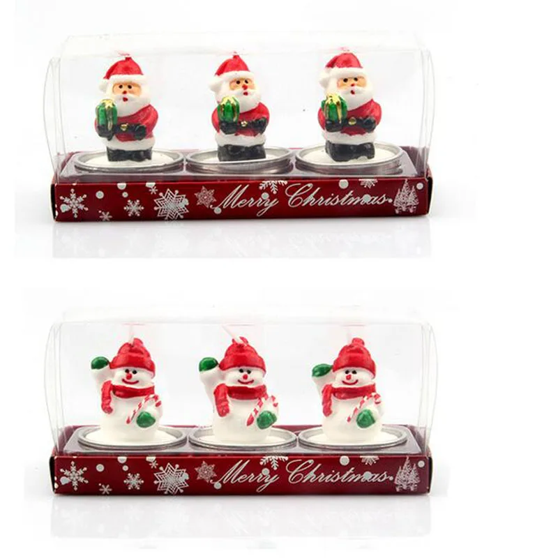 Рождественские свечи снеговик Санта-Клаус аксессуары для вечерние домашние