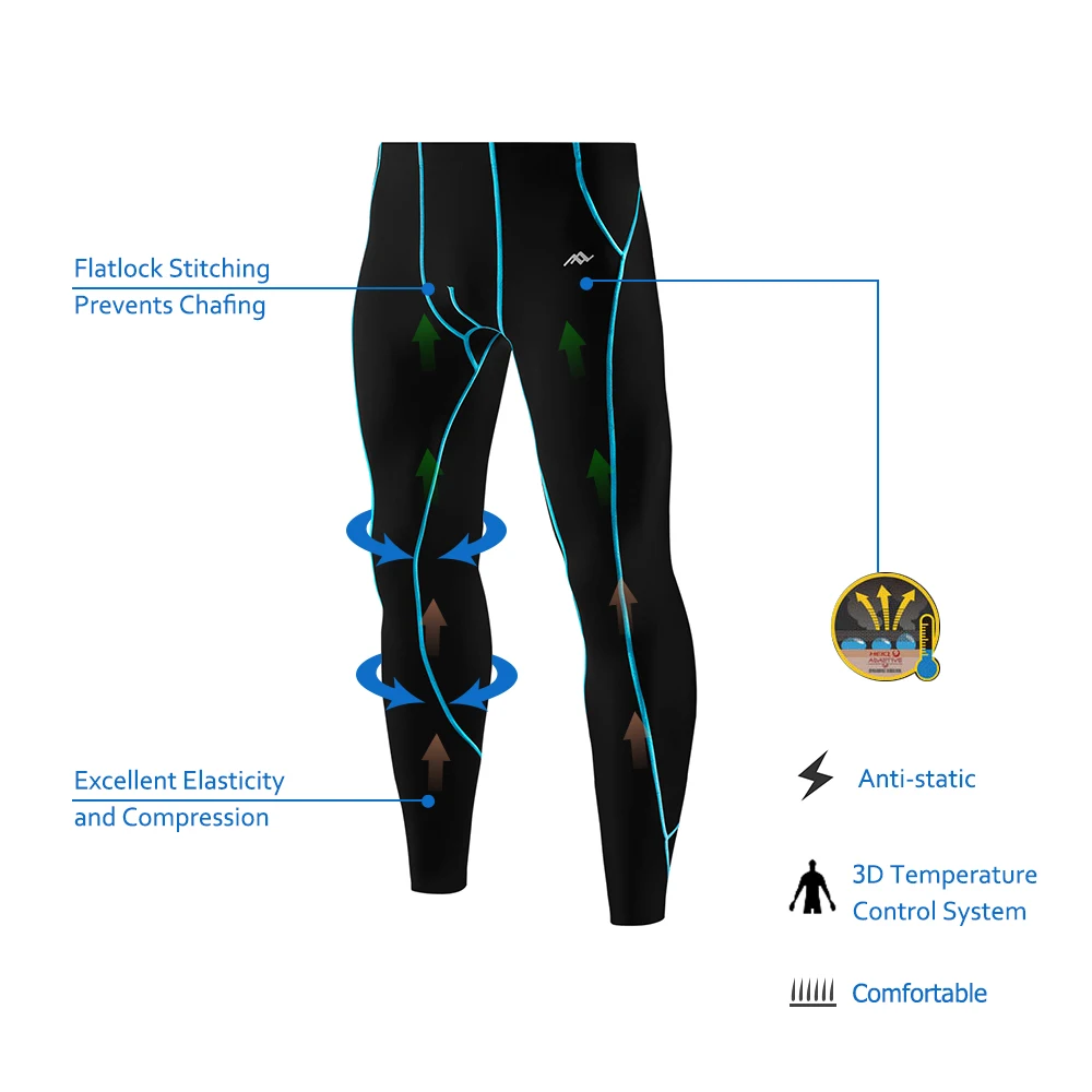 

Spring Winter New 2018 Men's Compression Pants Man TrousersQuick Dry Skin Tights Base Under Layer Sports Running Long Pants