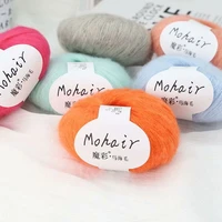 3pcslot angora kid mohair mink yarn for knitting merino wool fur crochet yarn soft long plush for baby cashmere scarf sweater