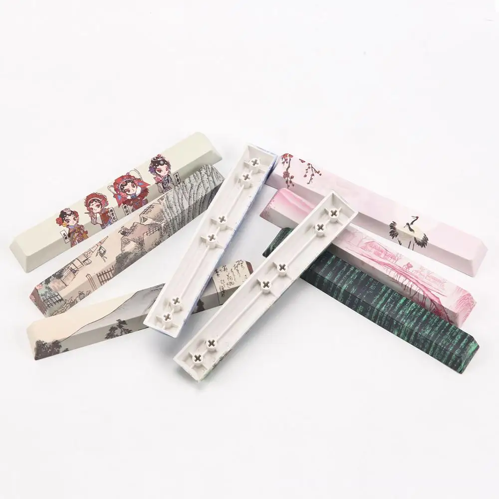Новый пятисторонний краситель подложка Spacebar PBT 6.25U Вишневый профиль keycap для DIY