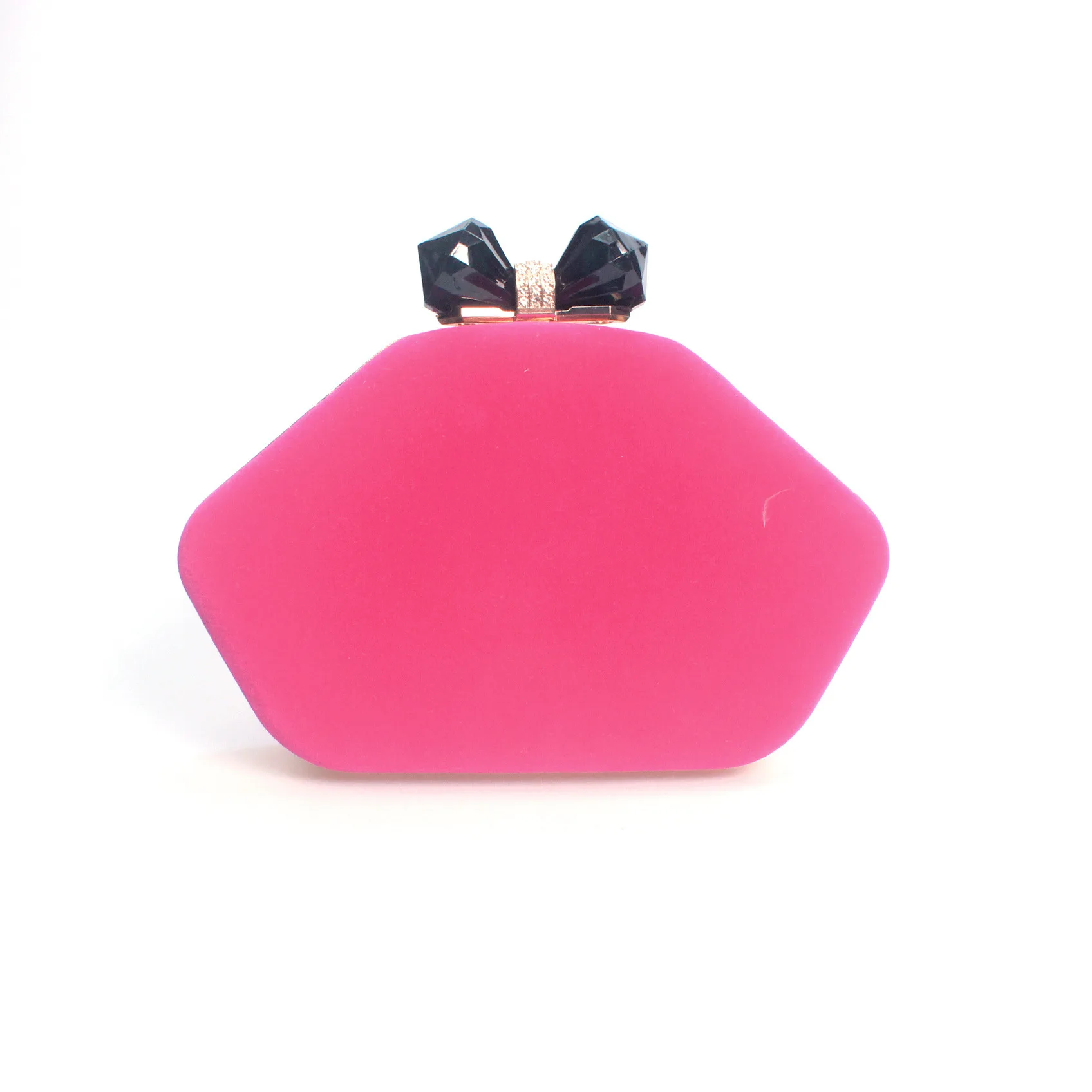 

Rose Red Color Satin Crystal Clutch Bag for Evening Wedding Shoulder Purse Luxury Ladies Prom Party Chain Small Clutches