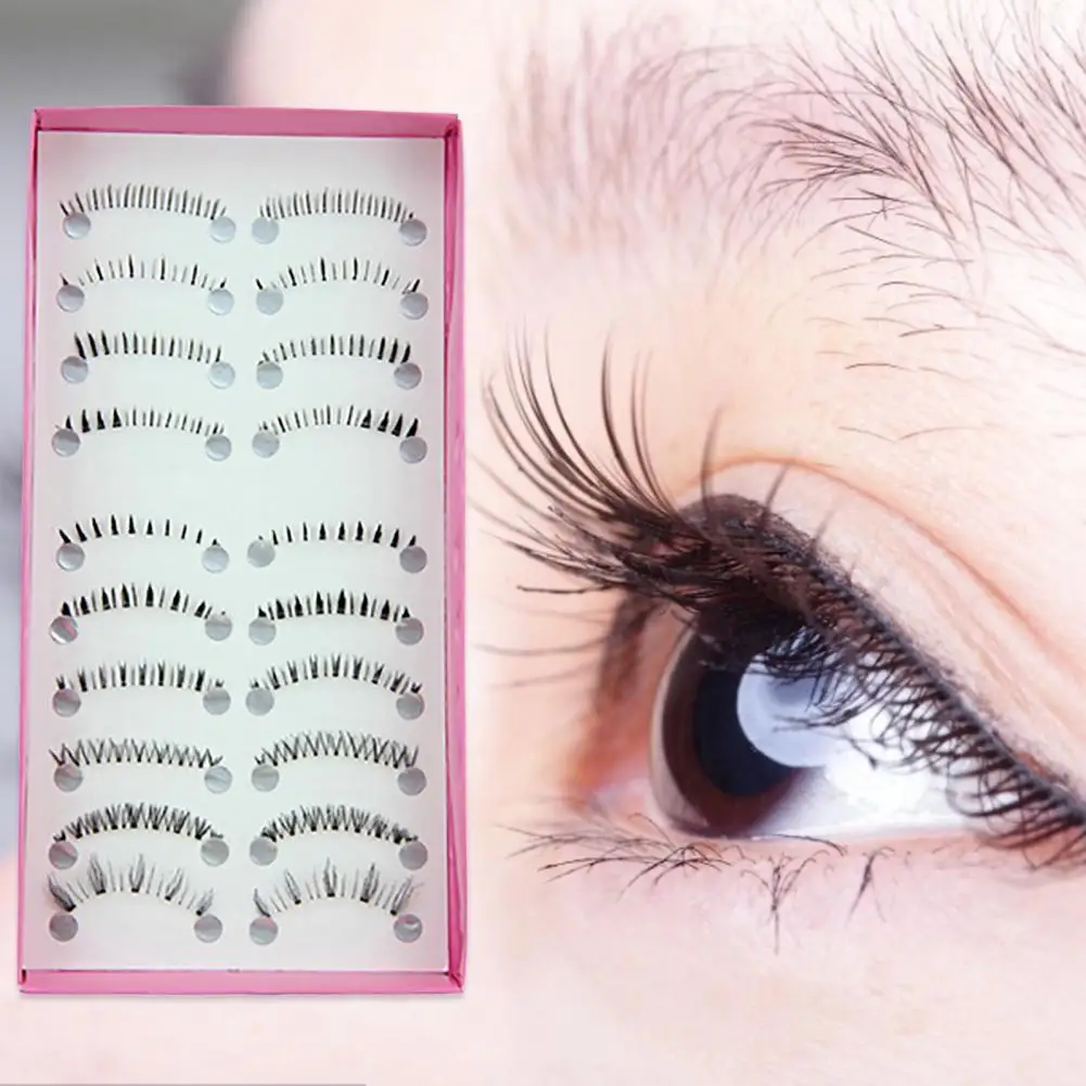 10 Pairs False Eyelashes Set Natural Women Lower Under Bottom False Fake Eyelashes Eye Lashes Extension