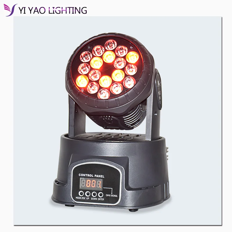 Луч 18x3W RGB движущийся головной светильник светодиодный для мытья сценический
