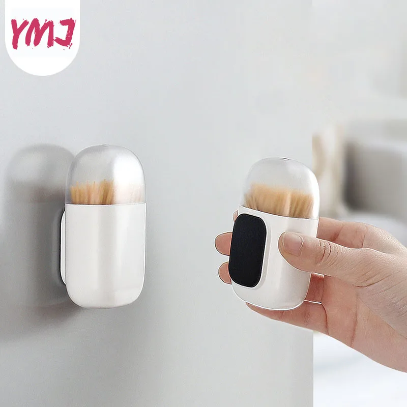 

Toothpick Storage Case Portable Toothpick Dispenser Magnetic Toothpick Box ABS Plastic Fridge Magnet 1Pc Toothpick Holders