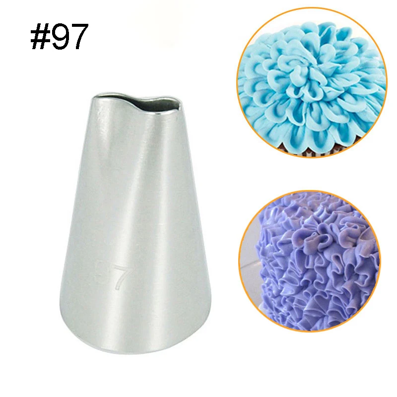 

#97 Stainless Steel Icing Piping Nozzles For Confectionery Cake Decorating Tips Rose Petal Metal Cream Pastry Nozzle Baking Tool