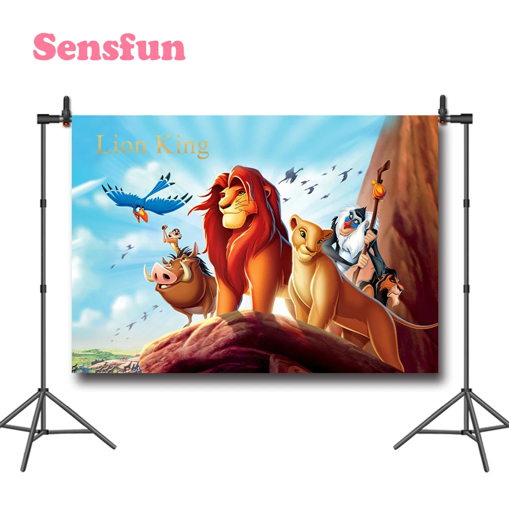 Sensfun мультфильм лев Король день рождения фон для мальчиков фотографии фоны на заказ 7x5ft винил полиэстер