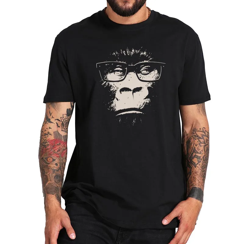 

Orangutan con occhiali T Shirt stampa digitale Tee 100% cotone regali estivi Tshirt manica corta top abiti taglia EU
