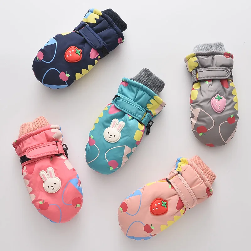 Зимние Детские лыжные перчатки Перчатки Нескользящая водонепроницаемая сумка с