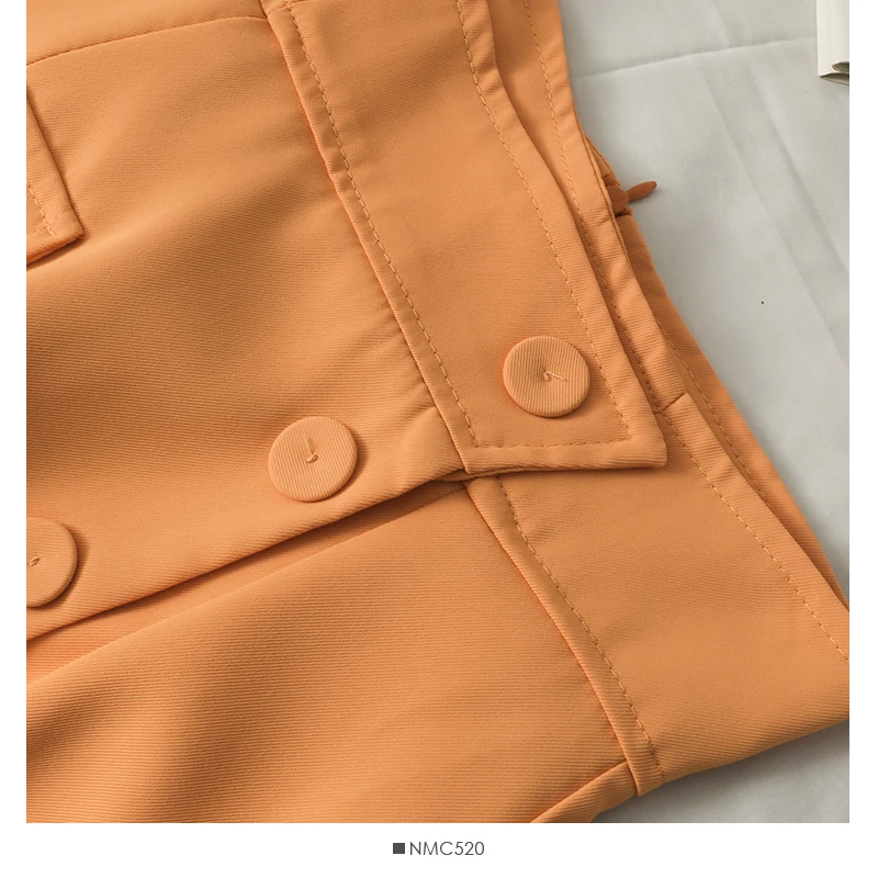 

High Waist Button Korean Style Shorts Women Chic Streetwear Zipper Straight Bottom Solid Female Vintage Short Pants