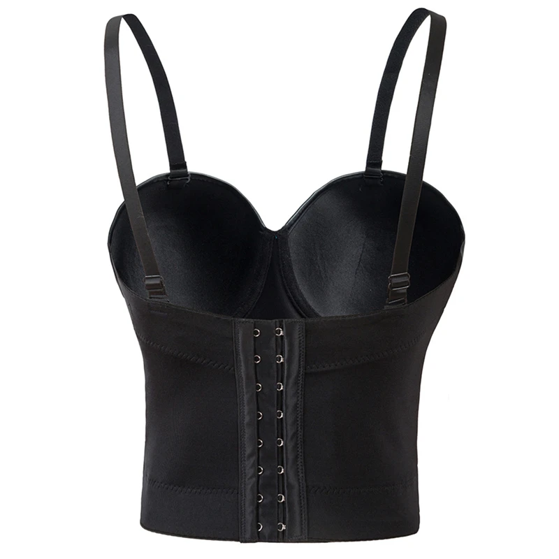 YAGIMI Women Hot Fashion Party Bra Club Wear Plus Size Bustier Leather Tops Gothic Push Up Sexy lingerie Corset Top | Женская одежда