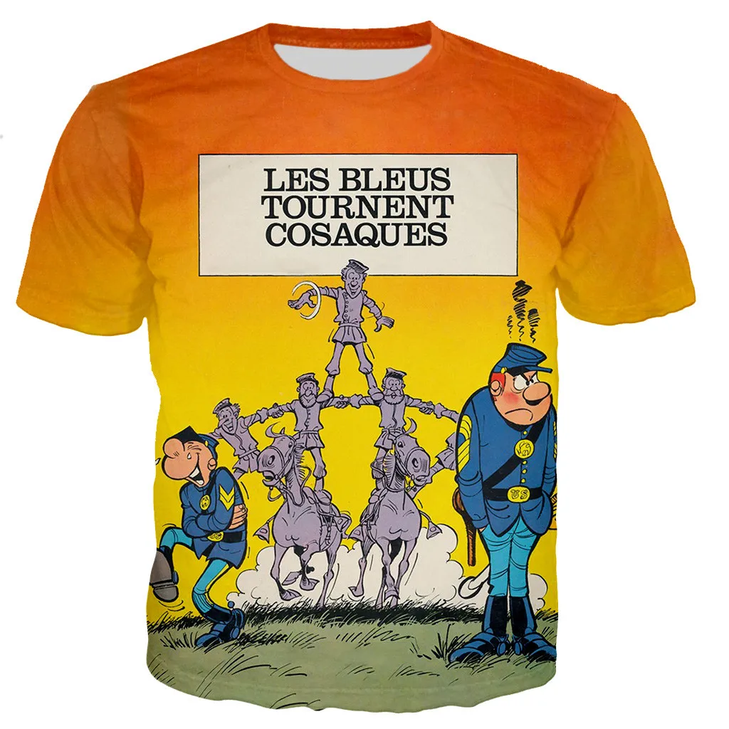 

Les Tuniques Bleues men/women New fashion cool 3D printed t-shirts casual style tshirt streetwear tops