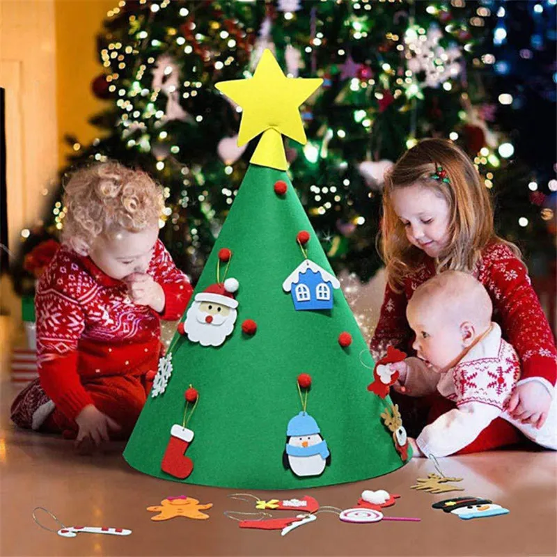 

Детские войлочные украшения для рождественской елки «сделай сам», новогодние подарки, рождественские украшения, Санта-Клаус, Рождественская елка, настенные подвесные украшения