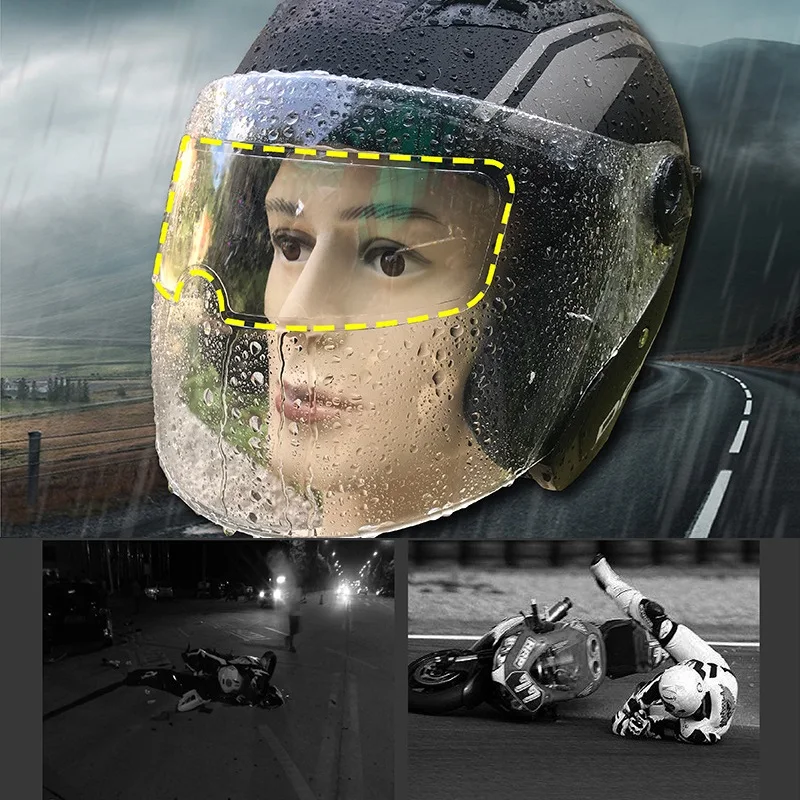 Прозрачная противотуманная Защитная пленка для шлема мотоцикла с полным лицевым