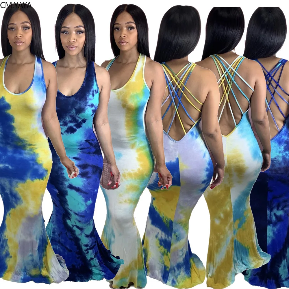 См. Несокрушимая Механическая тай дай женское сексуальное платье без рукавов с