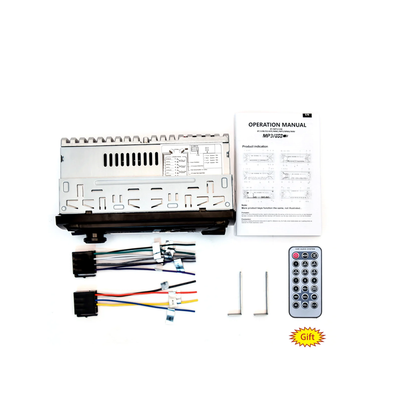 Автомагнитола 7 цветов цифровой HD ЖК-дисплей автомобильный BT стерео MP3-плеер с USB