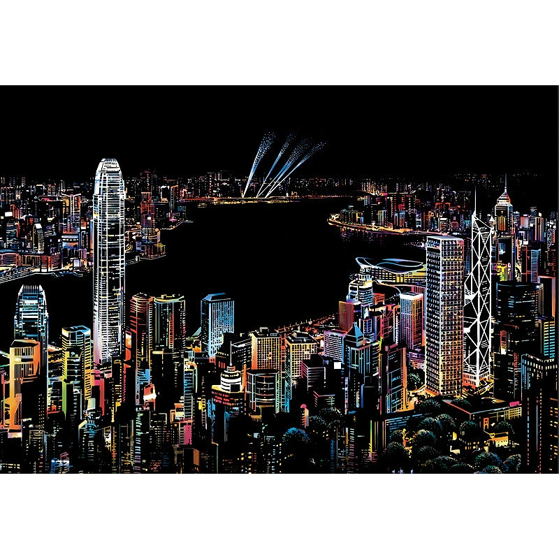 

World-Renowned City Street Architecture Decompression Colorful Scratch Painting Beautiful Toys for Children Kids Birthday Gift