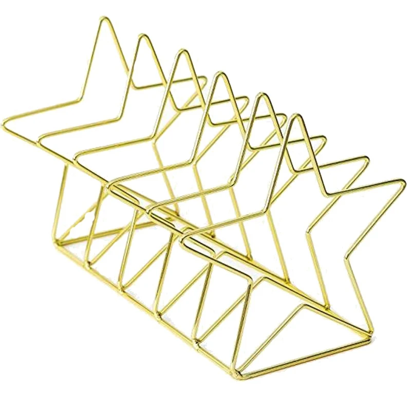 Золотой s-образный гальванический органайзер для книжного стола настольный