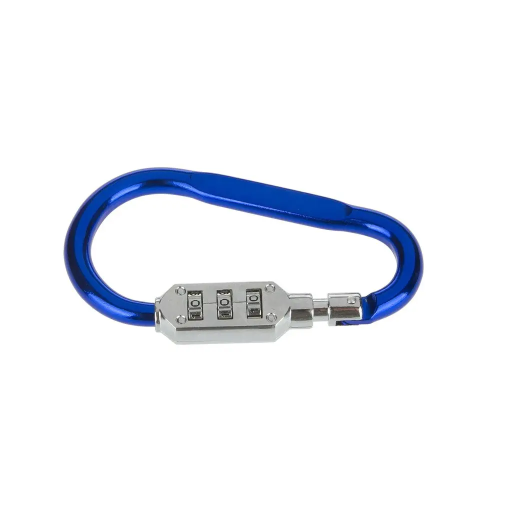 

Outdoor Hiking Bag Luggage Security Carabiner Lock Password Padlock Tool Portable Luggage Zinc Alloy Security Lock