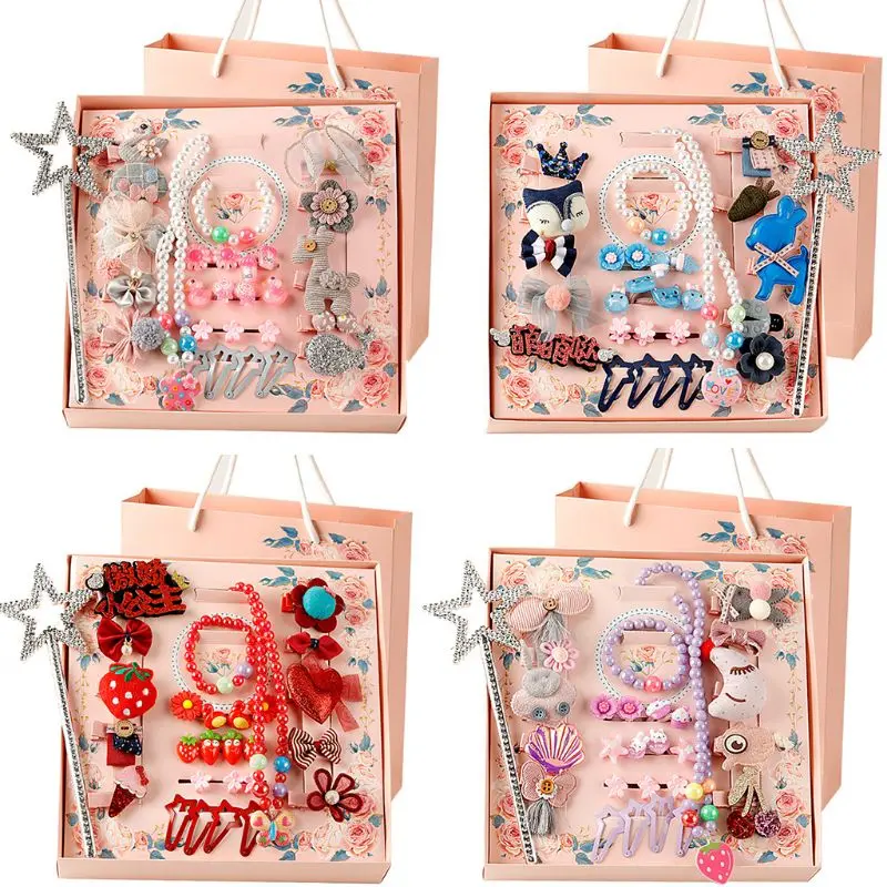 28 шт./компл. набор аксессуаров для волос маленьких девочек крокодил BB клипсы