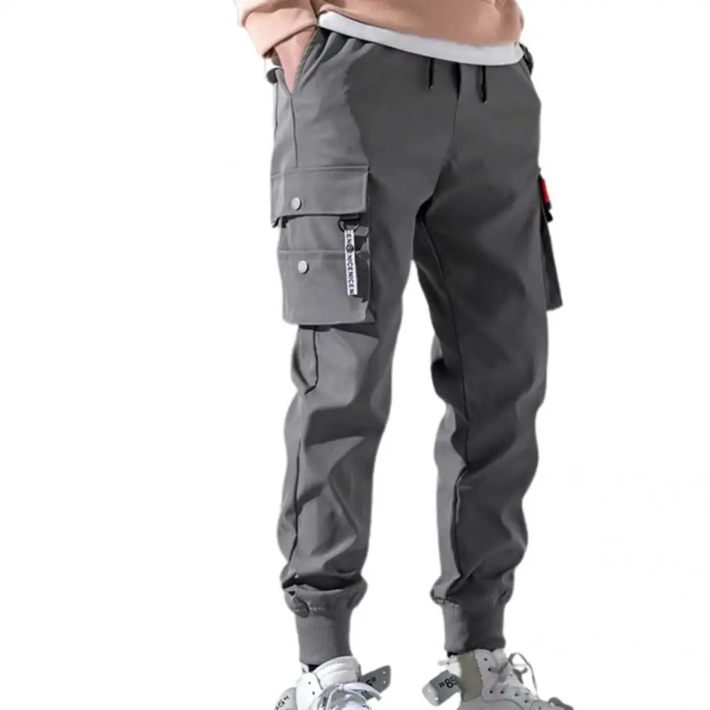 

Men's overalls sports stretch waist pants, fashionable drawstring pants, outdoor men's fashionable trousers jogger