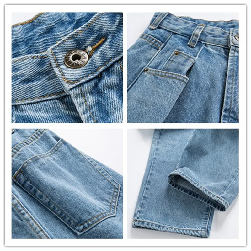 

Women Loose Vintage Jeans Autumn Korean All-match Simple Boyfriend Curl Denim Wide Leg Pant 2019 Female Oversize High Waist Jean