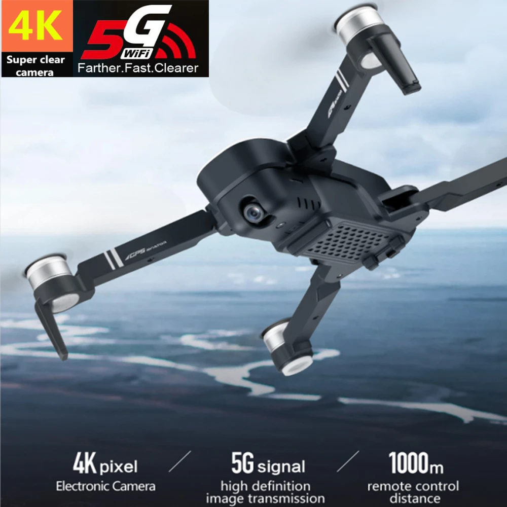 RC Дрон GPS с 4K HD Двойная камера жеста складной контроль Квадрокоптер с 5G Wifi камера Fly 23mins Dron VS F11 Zen-K1 SG906
