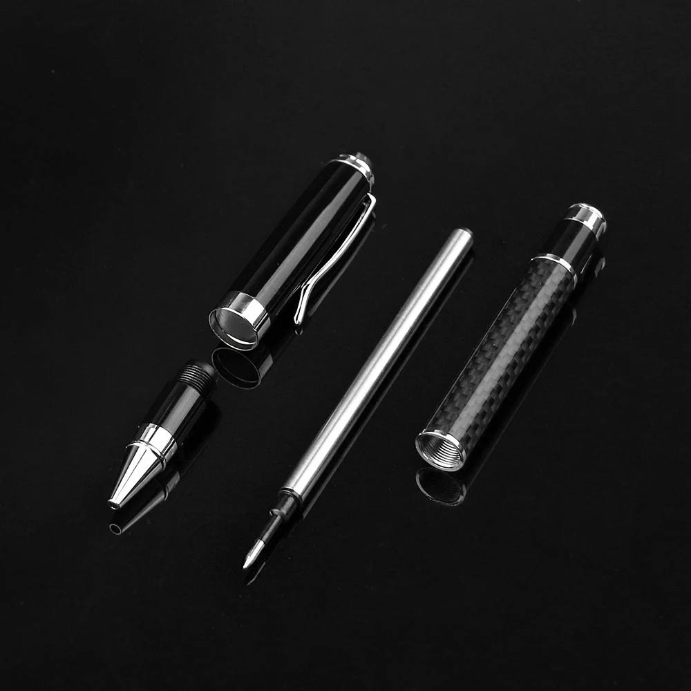 MONOCARBON Роскошная шариковая ручка из настоящего углеродного волокна для подарка, фирменная Шариковая ручка для бизнеса и офиса премиум-класса