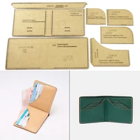 new diy handmade fashion personality short wallet kraft paper and acrylic template handmade leather craft bag template 11cm9cm