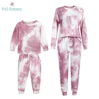 2021 baby girl sets 2pcs spring and autumn mom and daughter matching clothes kid suits leisure sports clothing christmas pajamas
