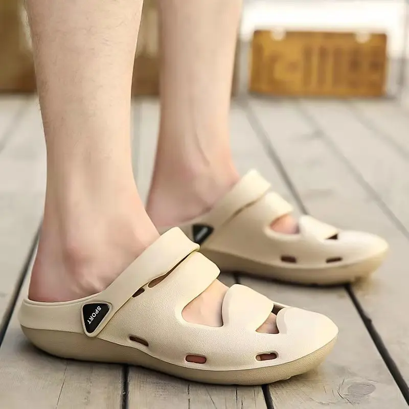 

Men Indoor Home Slippers Summer Non-Slip Light Hotel Shoes Couple Soft Bottom Sandals Slippers Men's Flat Shoes Flip Flops