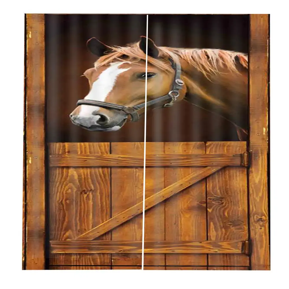 Китайский стиль Эскиз Рисование дерево дом занавески Роскошные Заказные