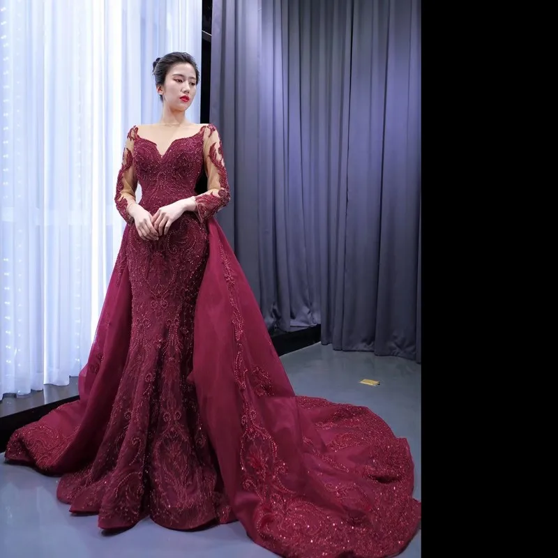 Рисунок 2 - Женское платье-Русалка с длинным рукавом