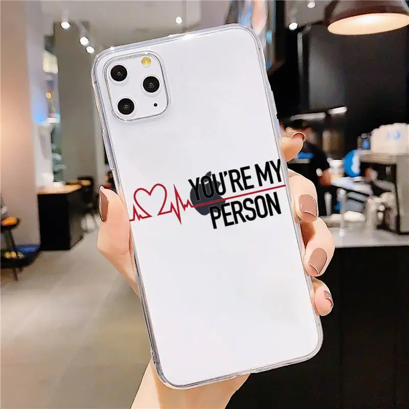 

Greys Anatomy Phone Case Transparent soft For iphone 5 5s 5c se 6 6s 7 8 11 12 plus mini x xs xr pro max