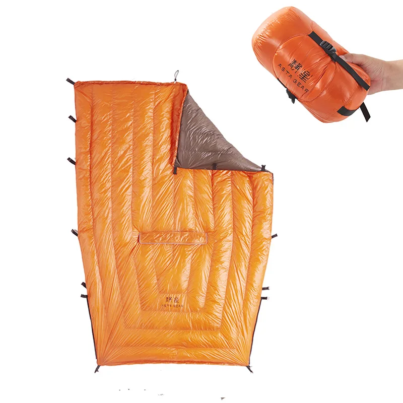 20D 500g down quilt ASTAGEAR 20D спальные одеяла гамак подстежка 95% белый утиный пух Мумия спальный мешок одеяло коврик - Цвет: 20D 500g down quilt