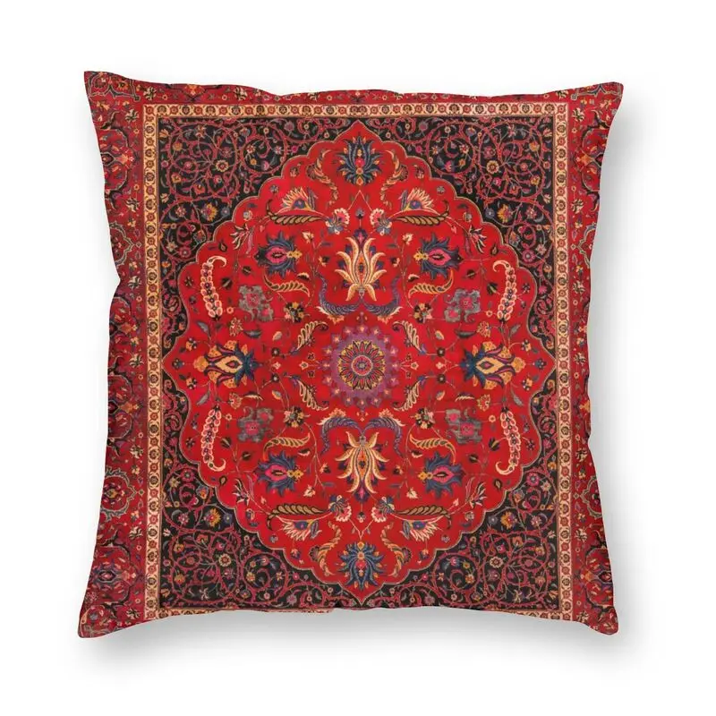 

Antique Persian Rug Cushion Cover 40x40cm Home Decorative Print Bohemian Ethnic Throw Pillow for Sofa Double Side