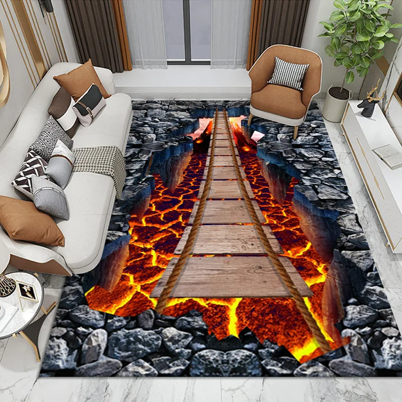 

New 3D Illusion Carpet Nordic Luxury Home Decoration Area Rugs 3D Geometric Rectangle Carpets For Living Room Bedroom Floor Mat