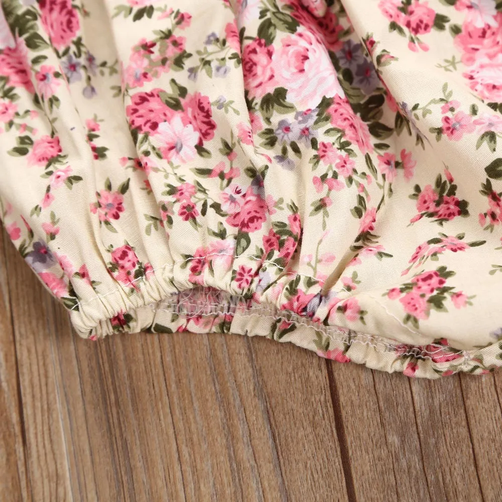 

2021 pop-up hot-selling baby girl and children's clothing summer fashion cute leaky lace lace sleeve bow loose loose jumpsuit