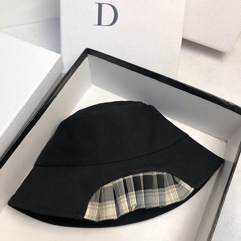2021 Cap Spring Summer New Explosion Women Pleated Bucket Hats Fashion Refreshing Cotton Sun Protection Shading Sun Hats QDKPOTC