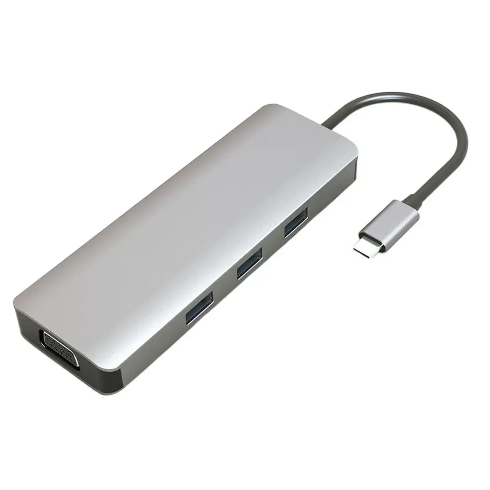 USB 3 0 Type-C концентратор к 4K HDMI VGA 3X Pd зарядный порт с концентратором TF SD считыватель