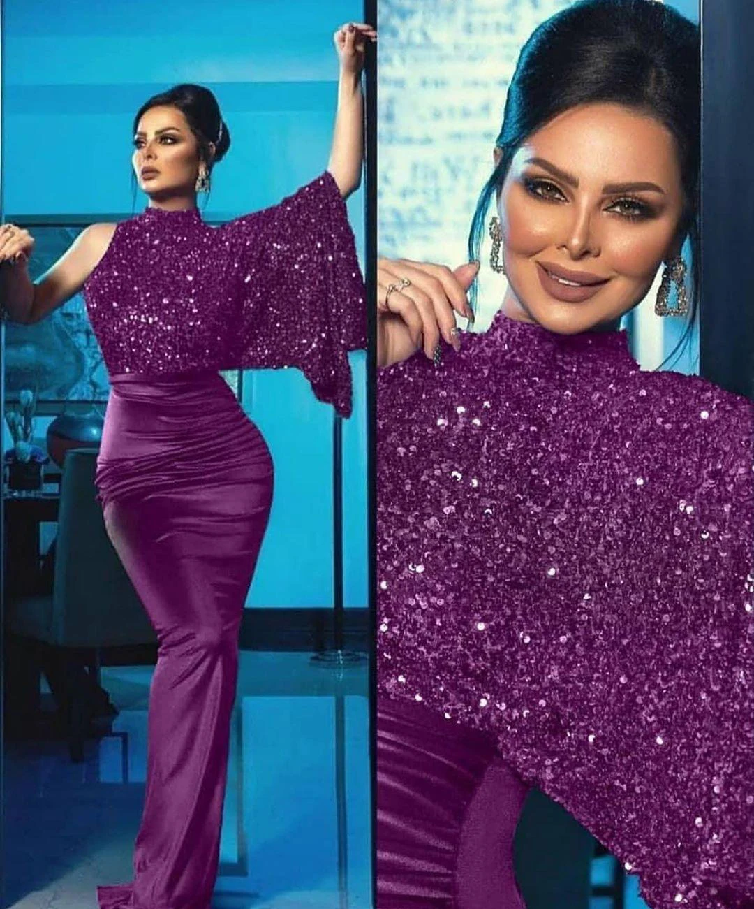 

Womens Elegant Sequin Tassel Sleeve Bodycon Party Dress Sexy amazing Hot ladies dress