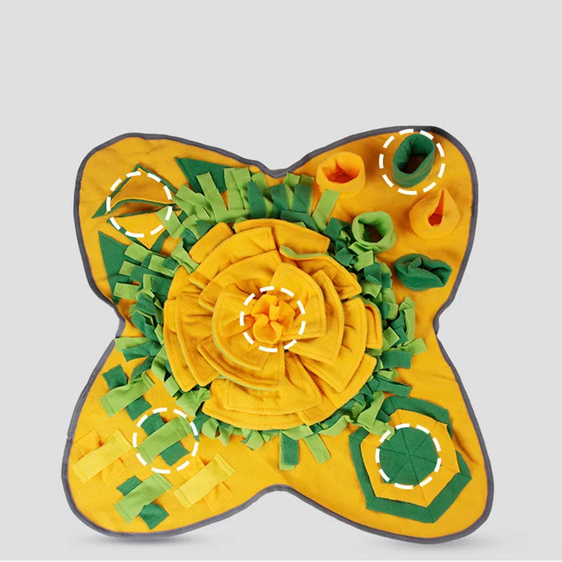 

Pet Dog Snuffle Mat Pet Sniffing Training Blanket Detachable Fleece Pads Dog Mat Relieve Stress Nosework Puzzle Toy Pet Nose Pad