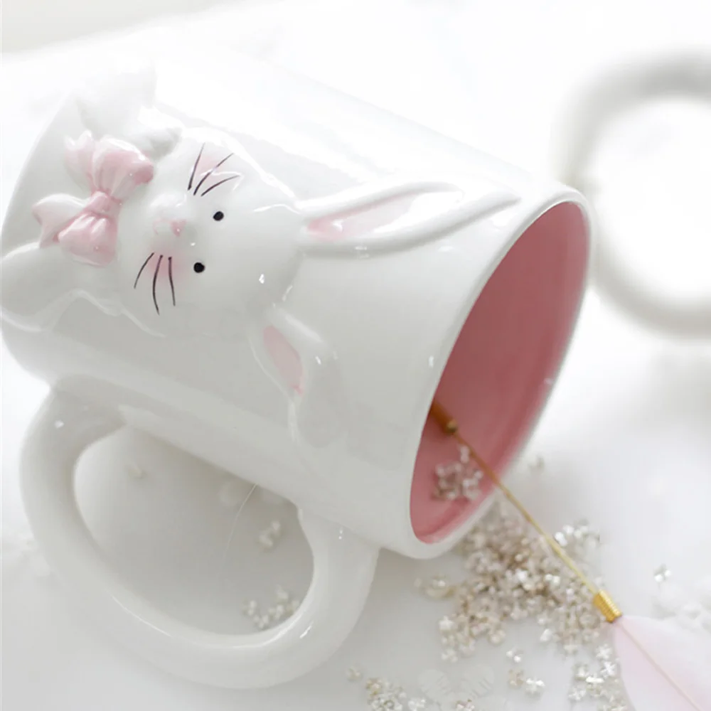 Милый кролик керамическая кофейная кружка для завтрака кофе молока чая чашки